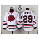 NHL Chicago Blackhawks #29 Bryan Bickell White(Red Skull) 2015 Stanley Cup Stitched Jerseys
