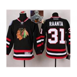 NHL Chicago Blackhawks #31 Antti Raanta Black 2014 Stadium Series 2015 Stanley Cup Champions jerseys