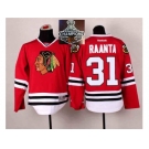 NHL Chicago Blackhawks #31 Antti Raanta Red 2014 Stadium Series 2015 Stanley Cup Champions jerseys