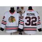 NHL Chicago Blackhawks ##32 Rozsival white 2015 Stanley Cup Champions jerseys