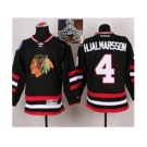 NHL Chicago Blackhawks #4 Niklas Hjalmarsson Black 2014 Stadium Series 2015 Stanley Cup Champions jerseys