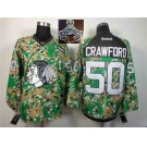 NHL Chicago Blackhawks #50 Corey Crawford Black Ice 2015 Stanley Cup Champions jerseys