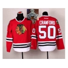 NHL Chicago Blackhawks #50 Corey Crawford Red 2014 Stadium Series 2015 Stanley Cup Champions jerseys