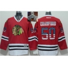 NHL Chicago Blackhawks #50 Corey Crawford Red USA Flag Fashion 2015 Stanley Cup Champions jerseys