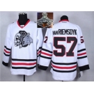 NHL Chicago Blackhawks #57 Van RIEMSDYK White(White Skull) 2014 Stadium Series 2015 Stanley Cup Champions jerseys