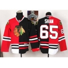 NHL Chicago Blackhawks #65 Andrew Shaw Red Black Split 2015 Stanley Cup Champions jerseys
