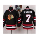 NHL Chicago Blackhawks #7 Brent Seabrook Black 2014 Stadium Series 2015 Stanley Cup Champions jerseys