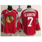 NHL Chicago Blackhawks #7 Brent Seabrook Red Practice 2015 Stanley Cup Stitched Jerseys