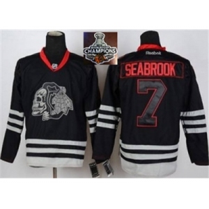 NHL Chicago Blackhawks #7 seabrook Black Ice 2015 Stanley Cup Champions jersey
