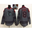 NHL Chicago Blackhawks #8 Nick Leddy Charcoal Cross Check Fashion 2015 Stanley Cup Champions jerseys