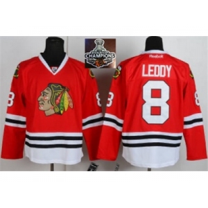 NHL Chicago Blackhawks #8 Nick Leddy Red 2015 Stanley Cup Champions jerseys