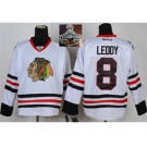 NHL Chicago Blackhawks #8 Nick Leddy white 2015 Stanley Cup Champions jerseys