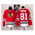 NHL Chicago Blackhawks #81 Marian Hossa Red 2014 Stadium Series 2015 Stanley Cup Champions jerseys