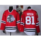 NHL Chicago Blackhawks #81 Marian Hossa Red(White Skull) 2014 Stadium Series 2015 Stanley Cup Champions jerseys