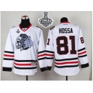 NHL Chicago Blackhawks #81 Marian Hossa White(White Skull) 2015 Stanley Cup Stitched Jerseys