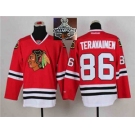 NHL Chicago Blackhawks #86 Teuvo Teravainen Red 2014 Stadium Series 2015 Stanley Cup Champions jerseys