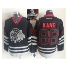 NHL Chicago Blackhawks #88 Patrick Kane Black Ice Jersey Skull Logo Fashion 2015 Stanley Cup Champions jerseys