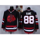 NHL Chicago Blackhawks #88 Patrick Kane Black(Red Skull) 2014 Stadium Series 2015 Stanley Cup Champions jerseys