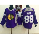 NHL Chicago Blackhawks #88 Patrick Kane Purple Practice 2015 Stanley Cup Champions jerseys