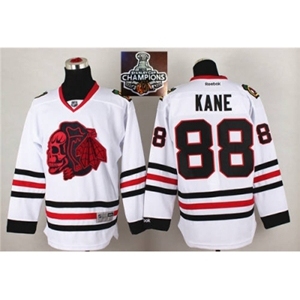 NHL Chicago Blackhawks #88 Patrick Kane White(Red Skull) 2014 Stadium Series 2015 Stanley Cup Champions jerseys