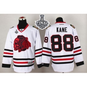 NHL Chicago Blackhawks #88 Patrick Kane White(Red Skull) 2015 Stanley Cup Stitched Jerseys