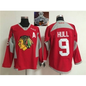 NHL Chicago Blackhawks #9 Bobby Hull Red Practice 2015 Stanley Cup Champions jerseys