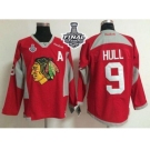 NHL Chicago Blackhawks #9 Bobby Hull Red Practice 2015 Stanley Cup Stitched Jerseys
