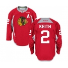 Reebok Chicago Blackhawks #2 Duncan Keith Authentic Red Practice NHL Jersey