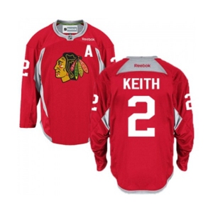 Reebok Chicago Blackhawks #2 Duncan Keith Authentic Red Practice NHL Jersey