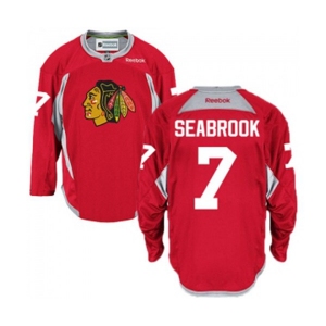Reebok Chicago Blackhawks #7 Brent Seabrook Authentic Red Practice NHL Jersey