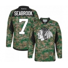 Reebok Chicago Blackhawks #7 Chris Chelios Authentic Camo Veterans Day Practice NHL Jersey