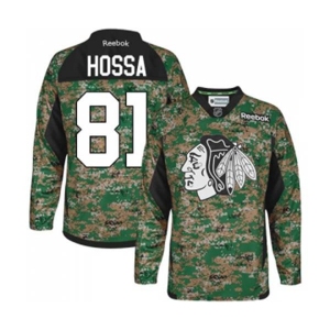 Reebok Chicago Blackhawks #81 Marian Hossa Premier Camo Veterans Day Practice NHL Jersey