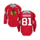 Reebok Chicago Blackhawks #81 Marian Hossa Premier Red Practice NHL Jersey