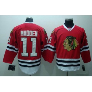 nhl chicago blackhawks #11 madden red