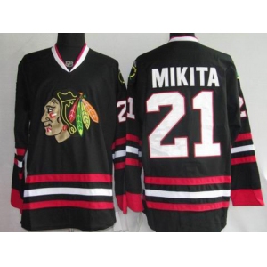 nhl chicago blackhawks #21 mikita black