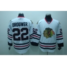 nhl chicago blackhawks #22 brouwer white