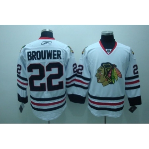 nhl chicago blackhawks #22 brouwer white