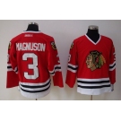 nhl chicago blackhawks #3 magnuson red ccm