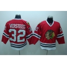 nhl chicago blackhawks #32 versteeg red