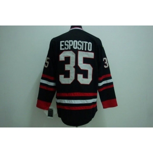 nhl chicago blackhawks #35 esposito black