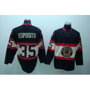 nhl chicago blackhawks #35 esposito black[third edition]