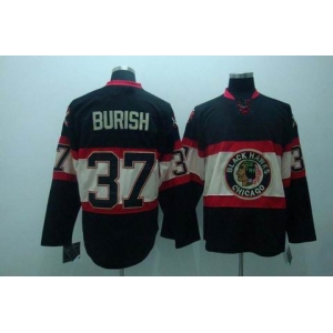 nhl chicago blackhawks #37 burish black(third edition)