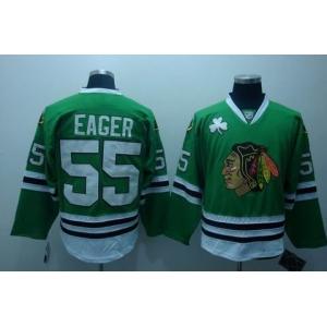 nhl chicago blackhawks #55 eager green