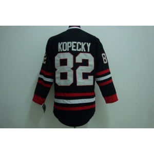 nhl chicago blackhawks #82 kopecky Black jerseys
