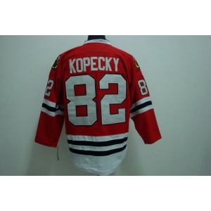 nhl chicago blackhawks #82  kopecky red