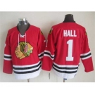 nhl jerseys chicago blackhawks #1 hall red[m&n]