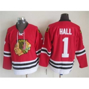 nhl jerseys chicago blackhawks #1 hall red[m&n]