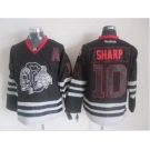 nhl jerseys chicago blackhawks #10 sharp black ice[the skeleton head][patch A]