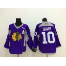 nhl jerseys chicago blackhawks #10 sharp purple