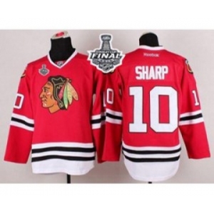 nhl jerseys chicago blackhawks #10 sharp red[2015 stanley cup]